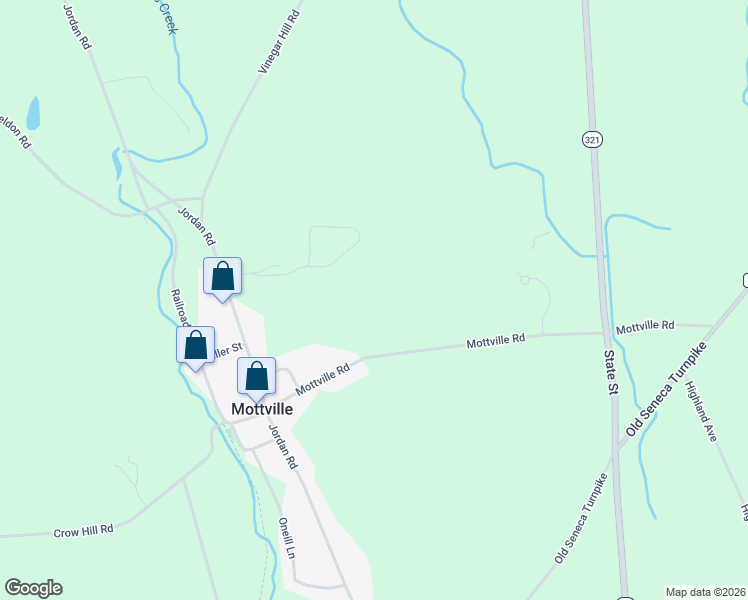 map of restaurants, bars, coffee shops, grocery stores, and more near 947 Mottville Road in Skaneateles