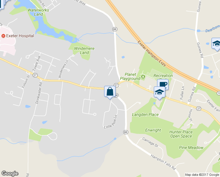 map of restaurants, bars, coffee shops, grocery stores, and more near 202 High Street in Exeter