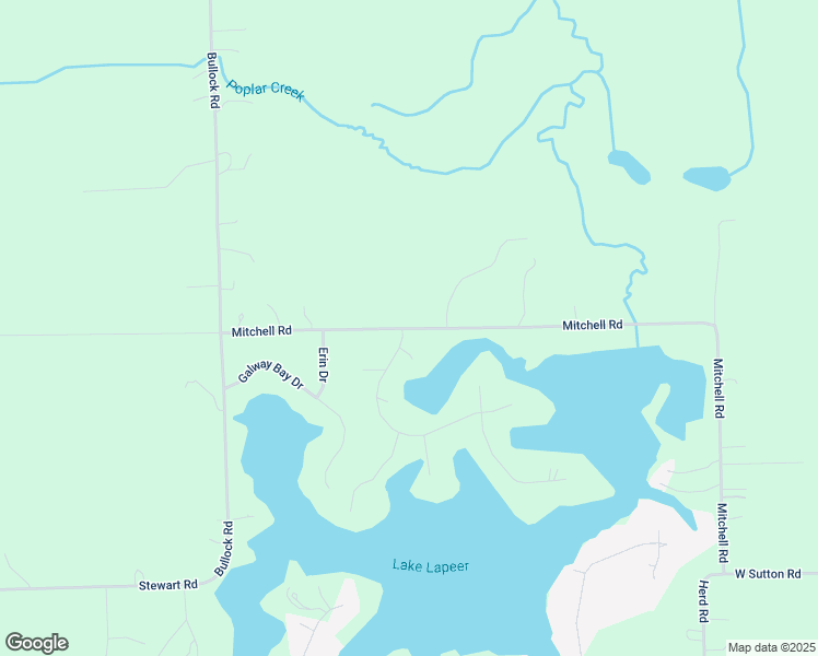 map of restaurants, bars, coffee shops, grocery stores, and more near 3856 Mitchell Road in Lapeer