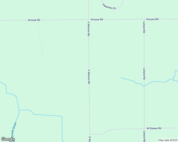 map of restaurants, bars, coffee shops, grocery stores, and more near 1471 South Warren Road in Ovid