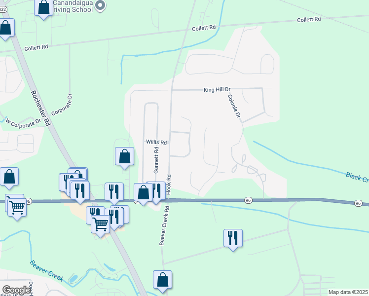 map of restaurants, bars, coffee shops, grocery stores, and more near 1163 Belmont Drive in Farmington