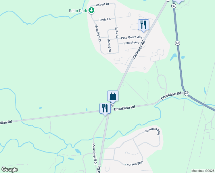 map of restaurants, bars, coffee shops, grocery stores, and more near 1419 New York 50 in Ballston Spa
