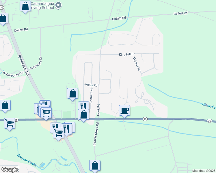 map of restaurants, bars, coffee shops, grocery stores, and more near 1163 Belmont Drive in Farmington