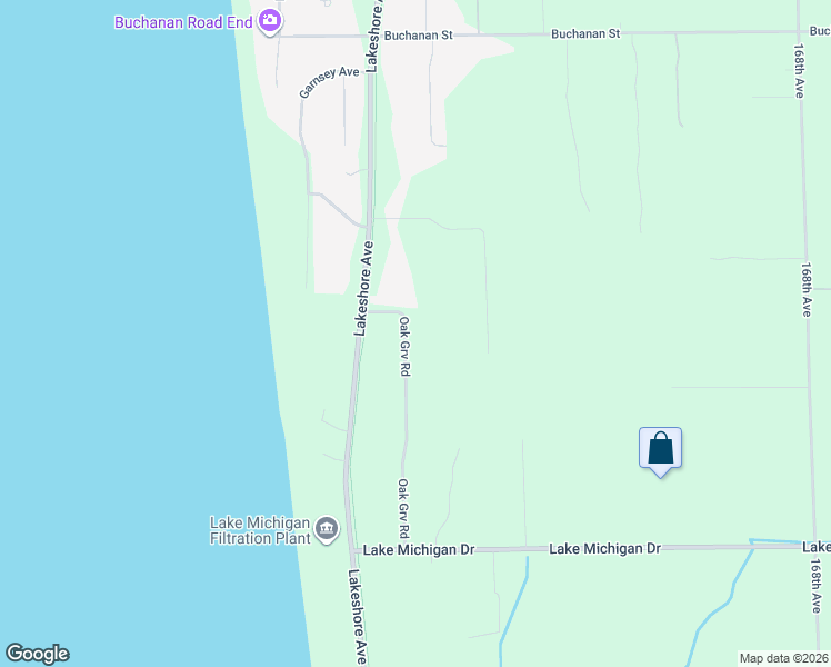 map of restaurants, bars, coffee shops, grocery stores, and more near 11536 Oak Grove Road in Grand Haven