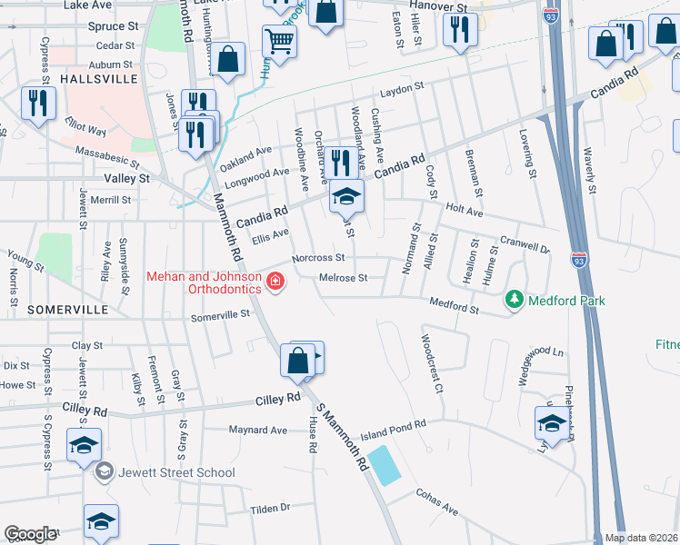 map of restaurants, bars, coffee shops, grocery stores, and more near 159 Talbot Street in Manchester