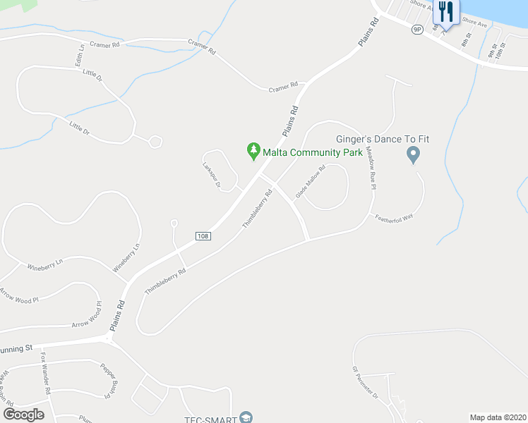 map of restaurants, bars, coffee shops, grocery stores, and more near 17 Thimbleberry Road in Ballston Spa