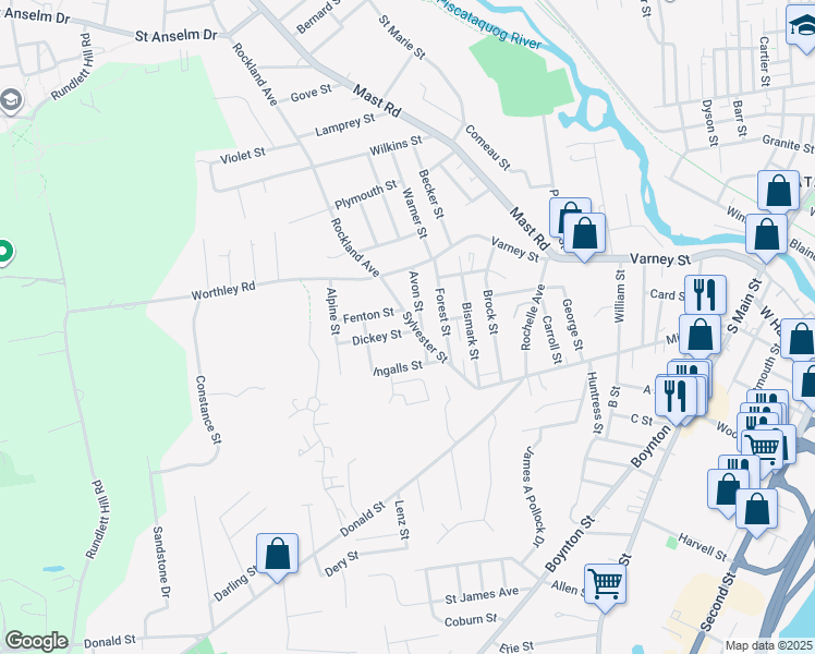 map of restaurants, bars, coffee shops, grocery stores, and more near 26 Avon Street in Manchester