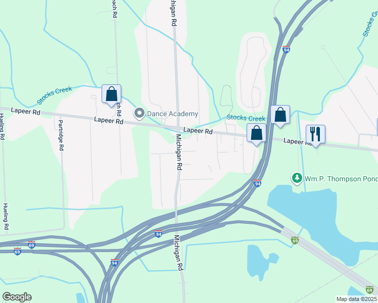 map of restaurants, bars, coffee shops, grocery stores, and more near 3939 Lapeer Road in Port Huron