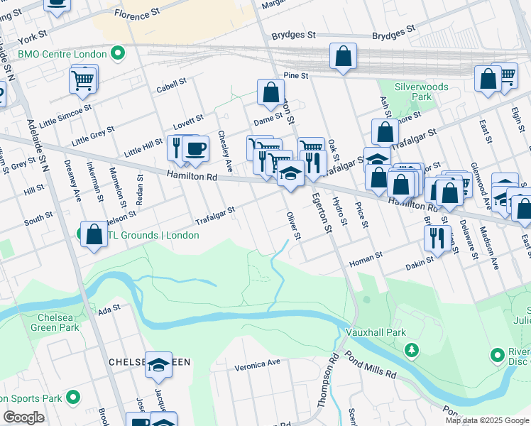 map of restaurants, bars, coffee shops, grocery stores, and more near 88 Smith Street in London