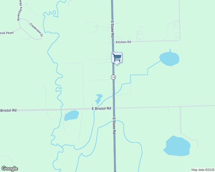 map of restaurants, bars, coffee shops, grocery stores, and more near 3408 South State Road in Davison