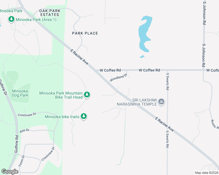 map of restaurants, bars, coffee shops, grocery stores, and more near 3600 South Racine Avenue in New Berlin