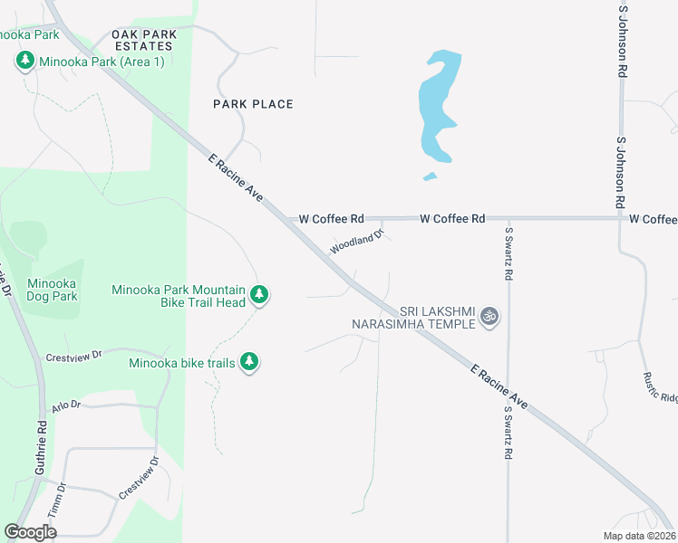 map of restaurants, bars, coffee shops, grocery stores, and more near 3600 South Racine Avenue in New Berlin