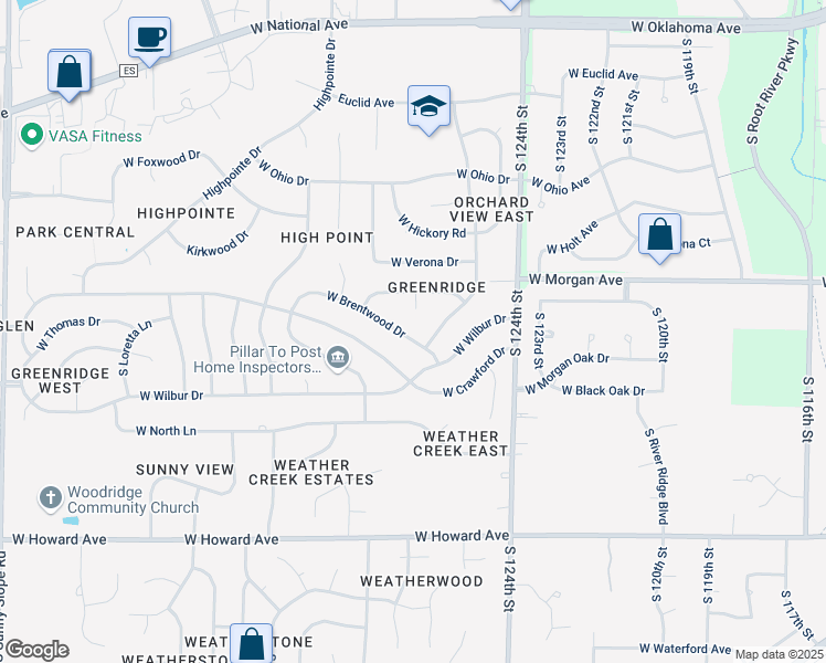 map of restaurants, bars, coffee shops, grocery stores, and more near in New Berlin