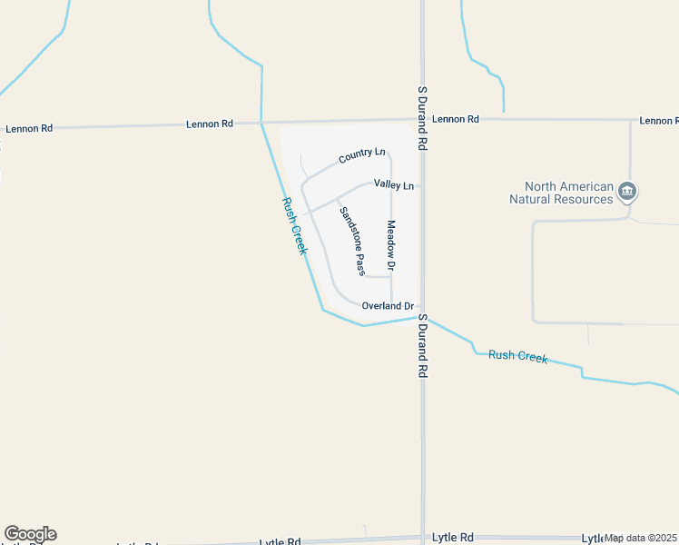 map of restaurants, bars, coffee shops, grocery stores, and more near 1371 Overland Drive in Lennon