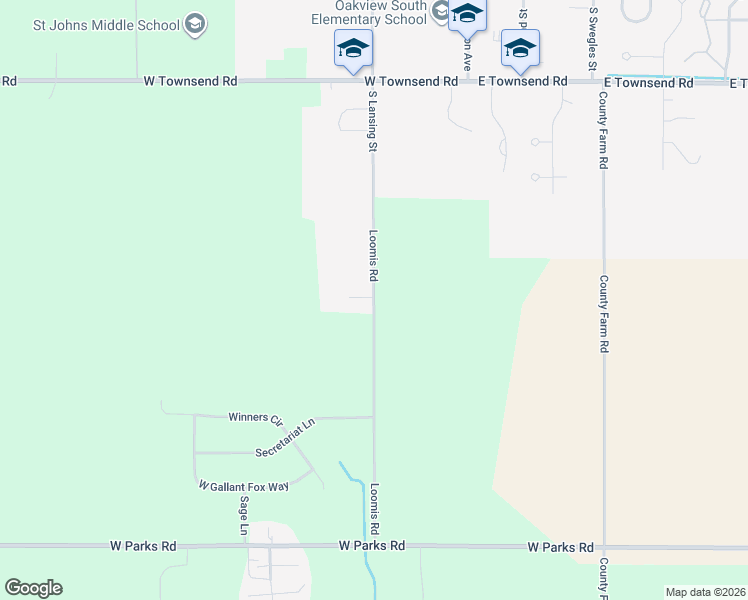 map of restaurants, bars, coffee shops, grocery stores, and more near 1636 South Lansing Street in Saint Johns