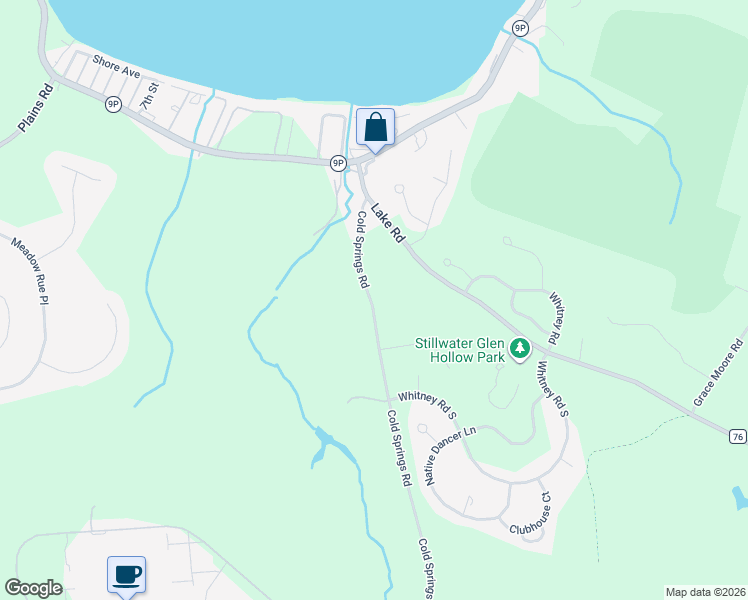 map of restaurants, bars, coffee shops, grocery stores, and more near 513 Cold Springs Road in Saratoga Springs