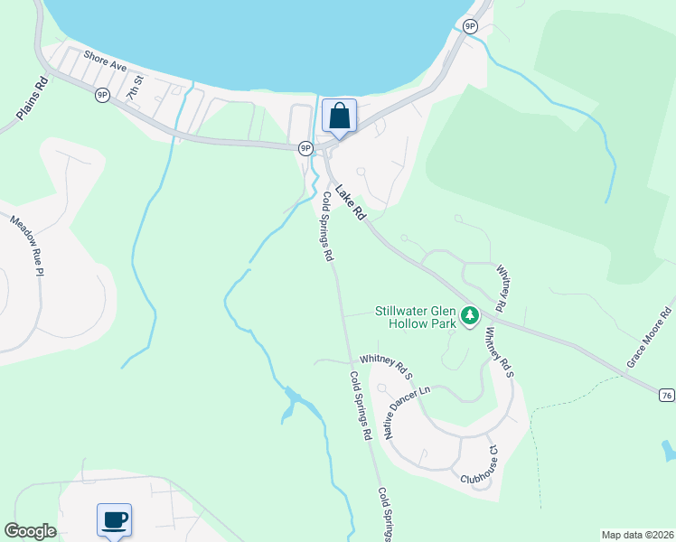 map of restaurants, bars, coffee shops, grocery stores, and more near 513 Cold Springs Road in Saratoga Springs