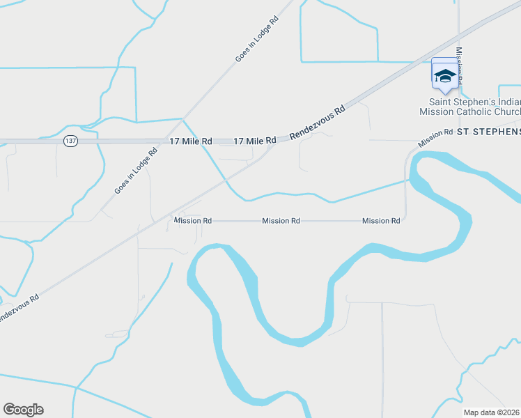 map of restaurants, bars, coffee shops, grocery stores, and more near 15-99 Mission Road in Riverton