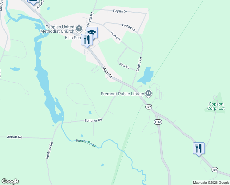 map of restaurants, bars, coffee shops, grocery stores, and more near 26 Scribner Road in Fremont