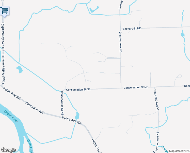 map of restaurants, bars, coffee shops, grocery stores, and more near 925 Cramton Avenue Northeast in Ada