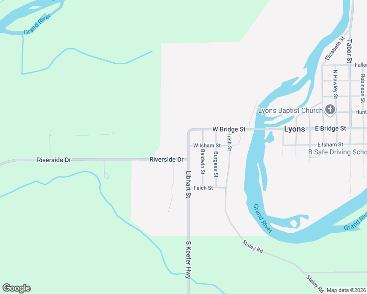 map of restaurants, bars, coffee shops, grocery stores, and more near 233 Libhart Street in Lyons