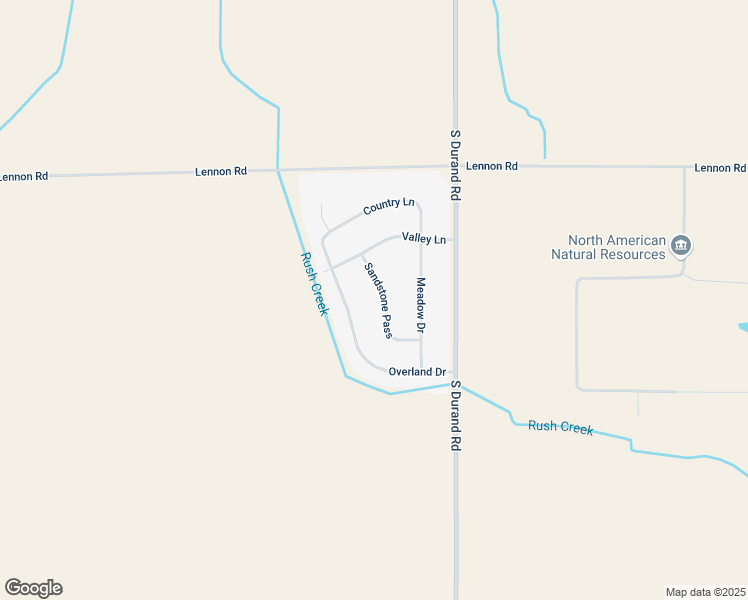 map of restaurants, bars, coffee shops, grocery stores, and more near 1371 Overland Drive in Lennon