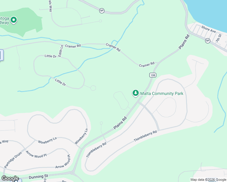 map of restaurants, bars, coffee shops, grocery stores, and more near 22 Larkspur Drive in Ballston Spa