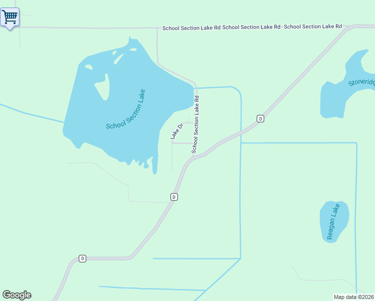 map of restaurants, bars, coffee shops, grocery stores, and more near W377S3543 School Section Lake Road in Dousman