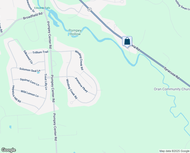 map of restaurants, bars, coffee shops, grocery stores, and more near 4361 Winding Creek Rd in Manlius