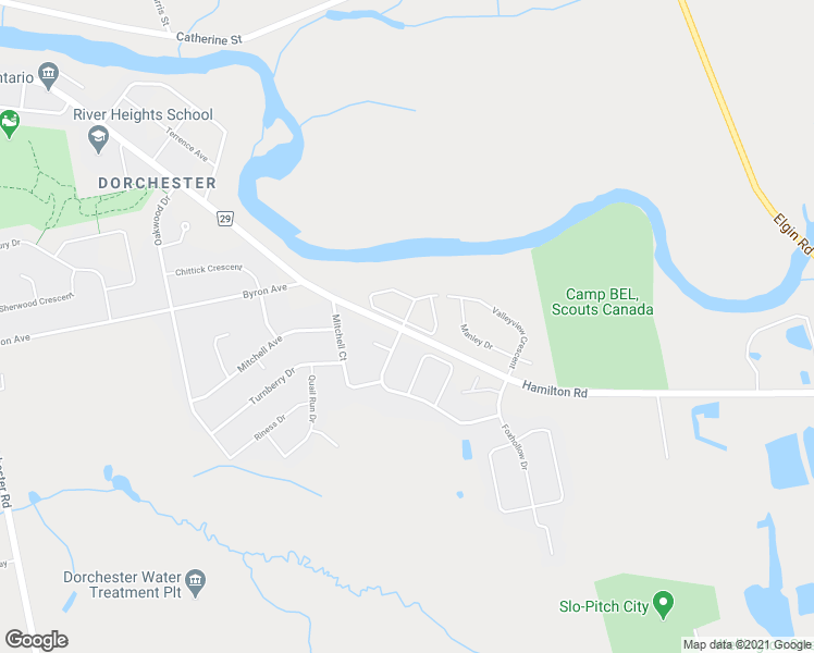 map of restaurants, bars, coffee shops, grocery stores, and more near 4700 County Road 29 in Middlesex County