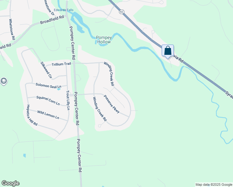map of restaurants, bars, coffee shops, grocery stores, and more near 4350 Winding Creek Road in Manlius