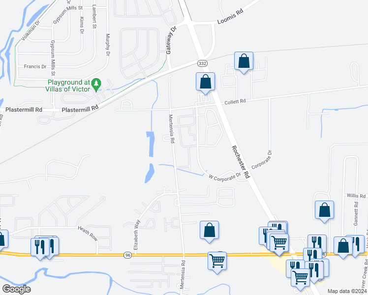 map of restaurants, bars, coffee shops, grocery stores, and more near 6245 Silver Birch Drive in Farmington