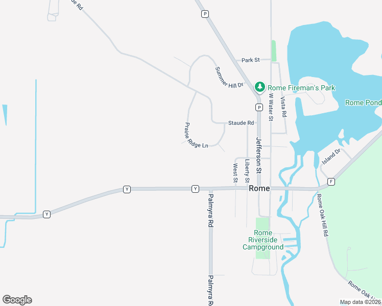 map of restaurants, bars, coffee shops, grocery stores, and more near N3944 Prairie Ridge Lane in Helenville