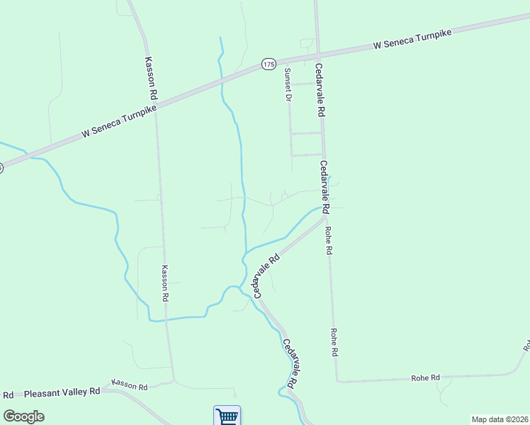 map of restaurants, bars, coffee shops, grocery stores, and more near 4375 Southern Pine Way in Syracuse