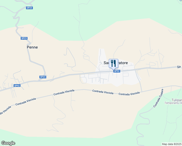 map of restaurants, bars, coffee shops, grocery stores, and more near 46 contrada tesino in Provincia di Ascoli Piceno
