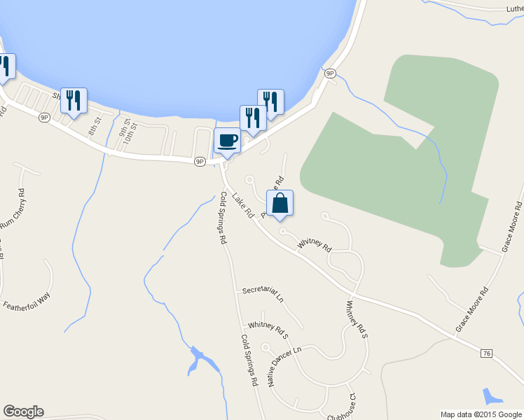 map of restaurants, bars, coffee shops, grocery stores, and more near 4 Ridge Court in Saratoga Springs