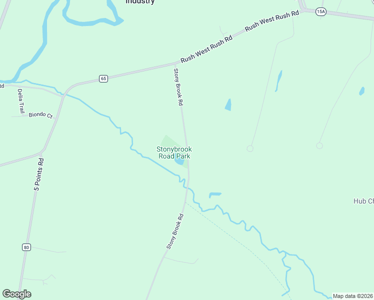 map of restaurants, bars, coffee shops, grocery stores, and more near 151 Stoney Brook Road in Rush