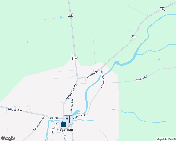 map of restaurants, bars, coffee shops, grocery stores, and more near 19 Fowler Street in Hagaman