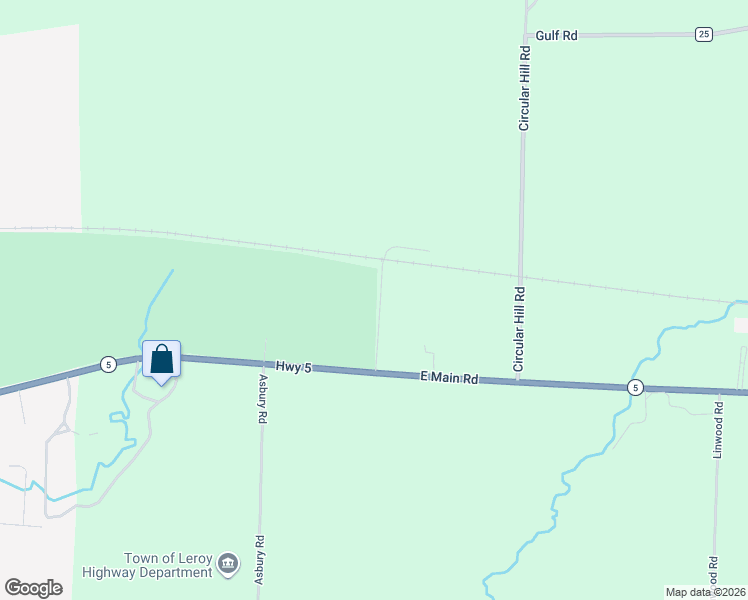 map of restaurants, bars, coffee shops, grocery stores, and more near 7865 East Main Road in Le Roy
