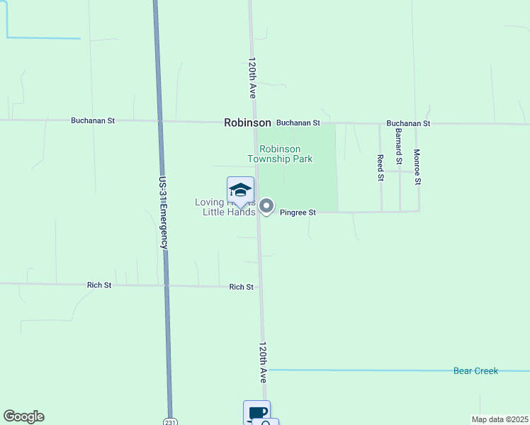 map of restaurants, bars, coffee shops, grocery stores, and more near 11790 120th Avenue in Grand Haven