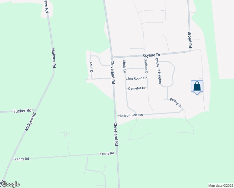 map of restaurants, bars, coffee shops, grocery stores, and more near 4385 Cleveland Road in Syracuse