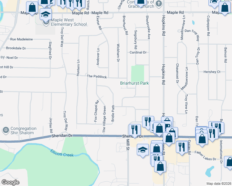 map of restaurants, bars, coffee shops, grocery stores, and more near 24 Heathwood Road in Buffalo