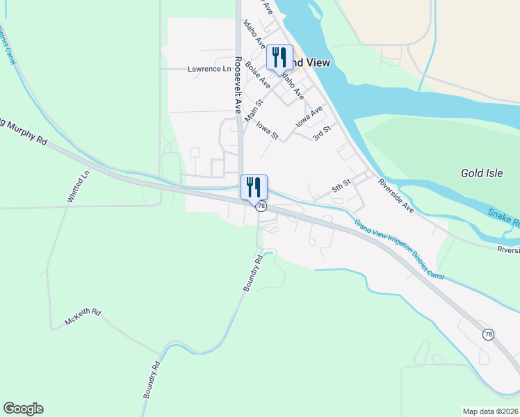 map of restaurants, bars, coffee shops, grocery stores, and more near 226 Johnson Circle in Grand View