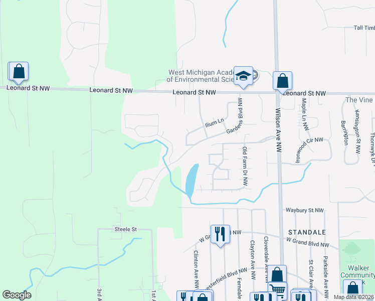 map of restaurants, bars, coffee shops, grocery stores, and more near in 