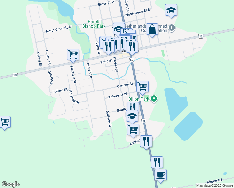 map of restaurants, bars, coffee shops, grocery stores, and more near 14 Carman Street in Norwich