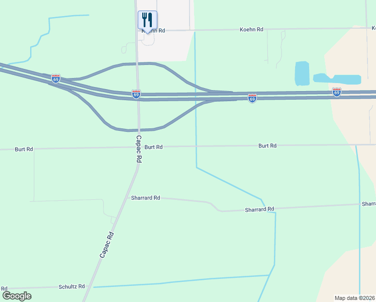 map of restaurants, bars, coffee shops, grocery stores, and more near 14865 Burt Road in St. Clair County