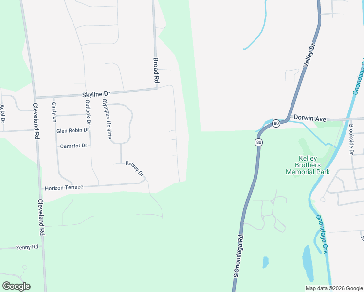 map of restaurants, bars, coffee shops, grocery stores, and more near 5153 Skyline Drive in Syracuse