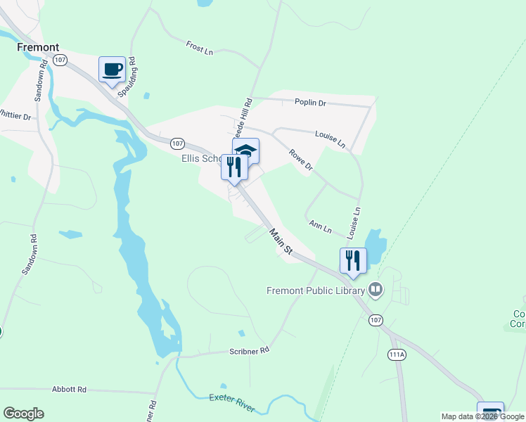 map of restaurants, bars, coffee shops, grocery stores, and more near 454 Main Street in Fremont