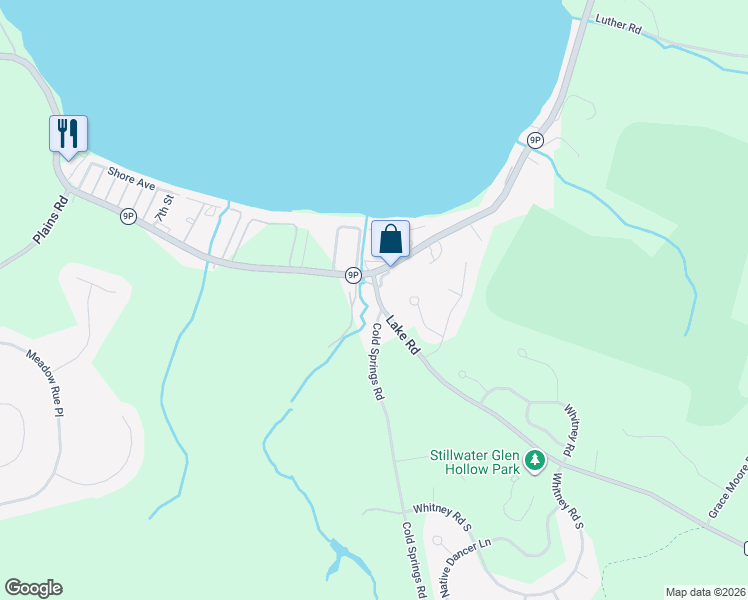 map of restaurants, bars, coffee shops, grocery stores, and more near 184 New York 9P in Saratoga Springs