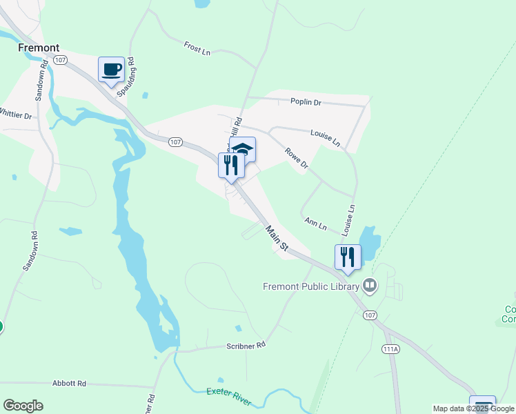 map of restaurants, bars, coffee shops, grocery stores, and more near 454 Main Street in Fremont